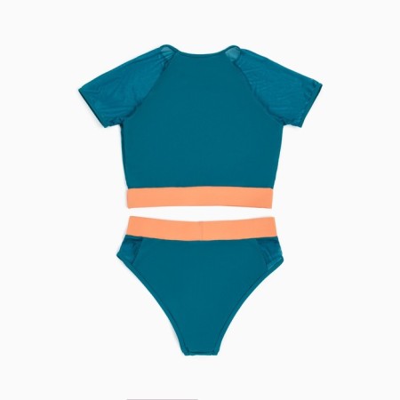 Separate Minaku swimsuit with closed shoulders, emerald color, size 42-6