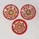 Candy of Rishtan ceramics "Flowers", red