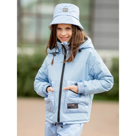 Jacket for girls, height 116 cm, blue color-1