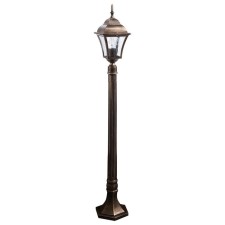 Sadovo-park lamp Feron PL616, IP44, E27, 60 W, 145x145x1080 mm, color black gold