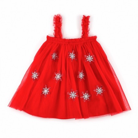 Carnival set "Bright Santa", height 110-116 cm, dress, rim-5