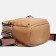 Women's backpack made of artificial leather, cosmetic bag, Otara, beige/yellow color