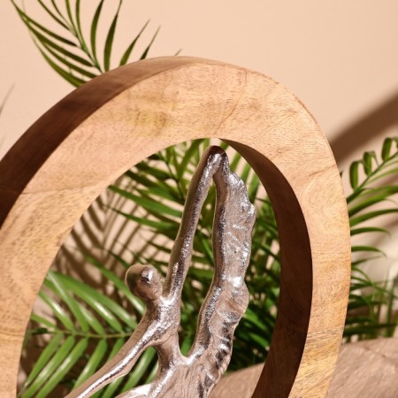 Interior souvenir in the wooden ring "Dancer" 30x8x33 cm-4