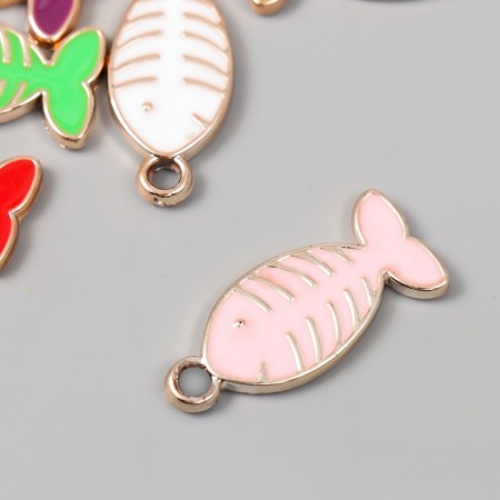 Decor for creativity Plastic for metal "Fish-Square" mix set 8 pcs 1.2x3 cm-1