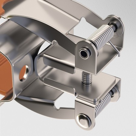 Spring holder for the built-in track system Technical Trahr-11b, 4.5x3.2x3.7 cm, silver color-1