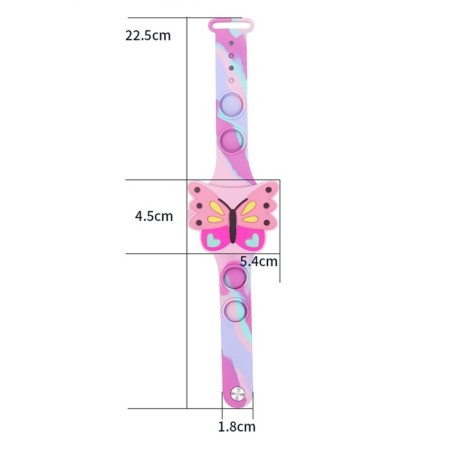 Watch of washing electronic, children's, "butterfly", strap Pop-SIT, L-22.5 cm-1