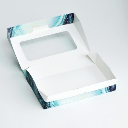 Folding box with the "Marble" window, 20 x 12 x 4 cm-2