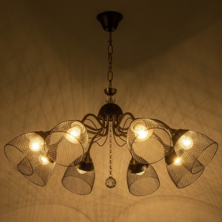 Ricardo chandelier 8he27 40W black 71x71x38-65cm Bayerlux-2