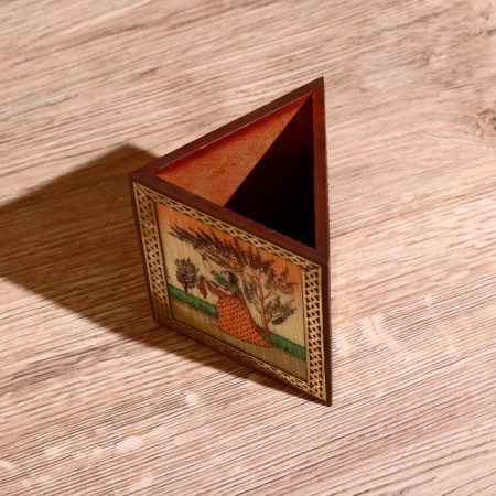 Standing for pencils "India" wood shisham 9x9x11.5cm mix-3
