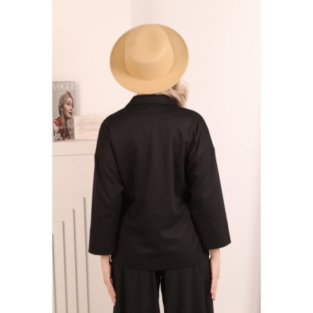 Female jacket, size 46, black color-10