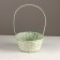 Wicker basket, d20x10xh33cm, green, bamboo