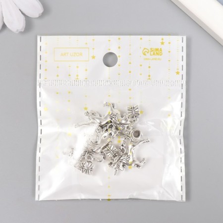 Bale with a suspension metal for creativity "Unicorn" silver 3.6 cm-4