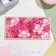 Money envelope "Universal" raspberry roses, 17x8 cm