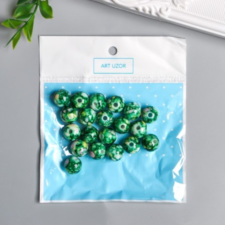 Beads for creativity plastic "Marble. Malachite" d = 1.2 cm set 20 g-2