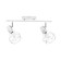 Louisiana lamp 2x60W E14 white/chrome