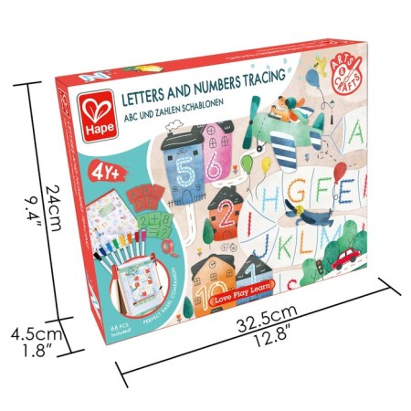 Developing gaming set 3 in 1 for children (English alphabet, account, draw by stencils)-3