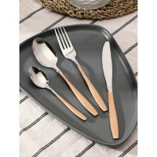 A set of cutting devices made of stainless steel Magistro Temptation, 24 items, a cardboard box, the color of the gold handle, the color of the metal is silver