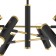 Duplex chandelier, 12x3W LED, 4000K, black color