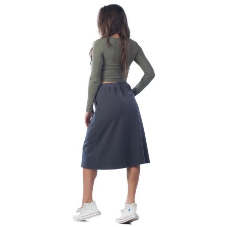 Women's skirt, size 44, gray color-4
