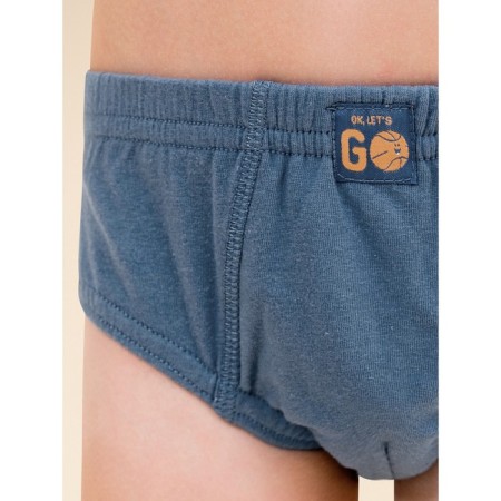Panties for boys, height 104 cm, jeans, blue, 3 pcs-5