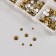 Decor for creativity Glass "Rhinestones. Gold" d = 2-4.8 mm nr 1188 pcs 6x8x1.5 cm