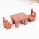 Figure "table and chairs" set of 3 objects, 2x2x2cm