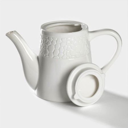 Teapot Porcelain Hot Magistro Rodos, 1.4 l, white color-4