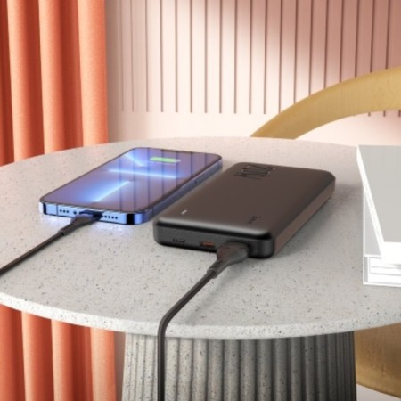 External battery Hoco J87, 10,000 mAh, 1 USB, 1 Type-C, 3 A, display, black-4