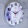 Wall clock, interior: flowers, "dragonflies", silent, d-30 cm