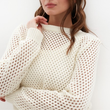 Jumper Women's Mist "Heart", p. S, milk-2
