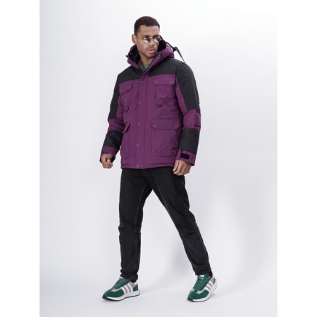 Ski jacket men, size 56, purple color-23