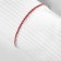 Bracelet "ice" 1 row, red color in silver, 7 cm