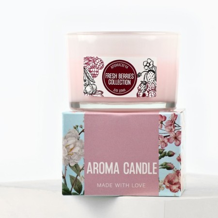 Aromatic candle with natural stones "Fresh": berries, 5 x 7.5 cm.-1