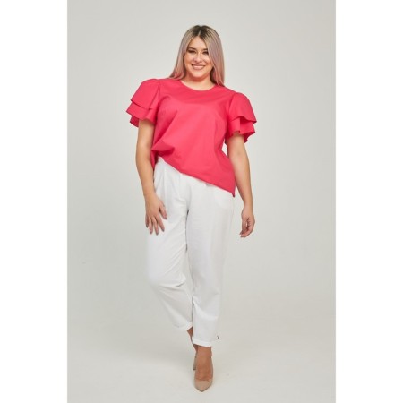 Female blouse, size 52, fuchsia color-2