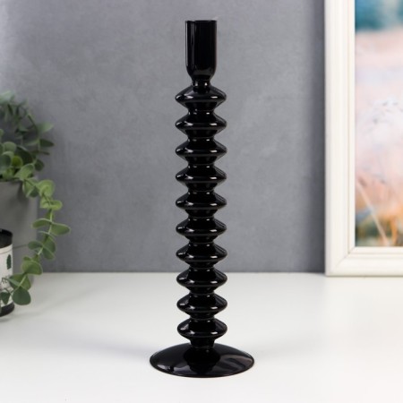 Glass of glass per 1 candle "Loire" black 29x8.5x8.5 cm-1