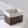 Basket for storage laid handmade Dauline "VETEKS", 19 × 15 × 14.5 cm, brown color