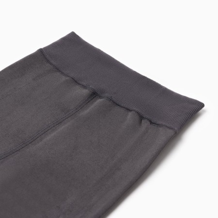 Microfiber leggings with fleece inside 600 den, gray color, size 1-3-1