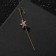 Earring "Kaff" Bulavka, orchid, white color in gold