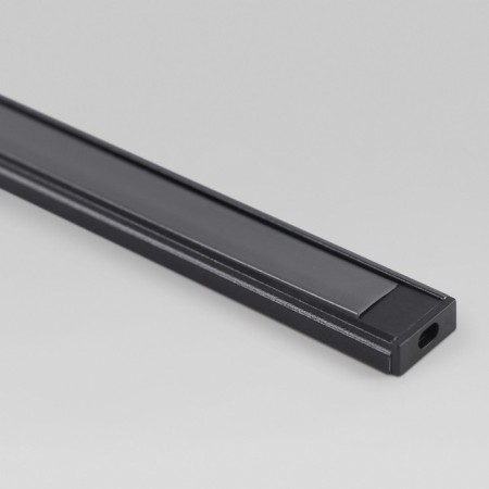 Overhead aluminum profile for Elektrostandard LED tape, LL-2-ALP006, 2000x15x6 mm, black color black-1