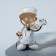 Brooch "Doctor" with a phonondoscope, white color in gold