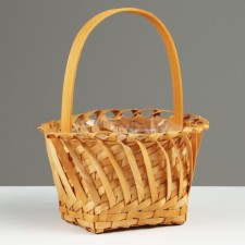 Wicker basket, 18 x 14 x 10.5/23 cm, sequoia