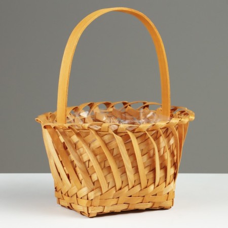 Wicker basket, 18 x 14 x 10.5/23 cm, sequoia