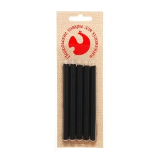 Coal pressed, set 5 pieces (length 100 mm diameter 8 mm), in the blister