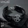 Bracelet "Pentagram" Protection, black color in silver, l = 17 cm