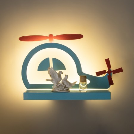 Bra "Helicopter" LED 18W blue 35x25x8cm-2