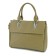 Bag women, genuine leather, olive 30x9x23 cm