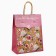 Package with the valve "Flowers", craft, glitter, 19.5 × 10 × 25.2 cm