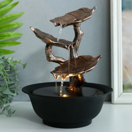 The desktop fountain from the Bronze Lotuses network 21.5x21.5x27 cm-5