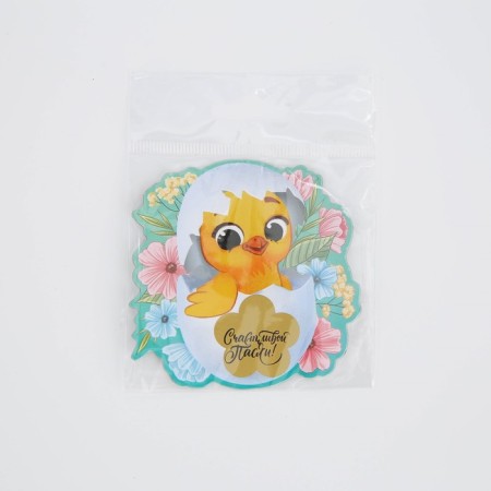 Magnet with a plot-layer "chicken", 7 x 7 cm.-4