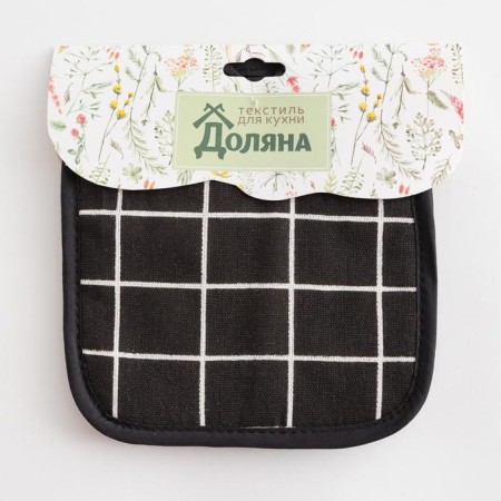 Kitchen set (2 objects) of the “cage” shade, black color, a brush 17x17 cm - 2 pcs, 100% p/e-3